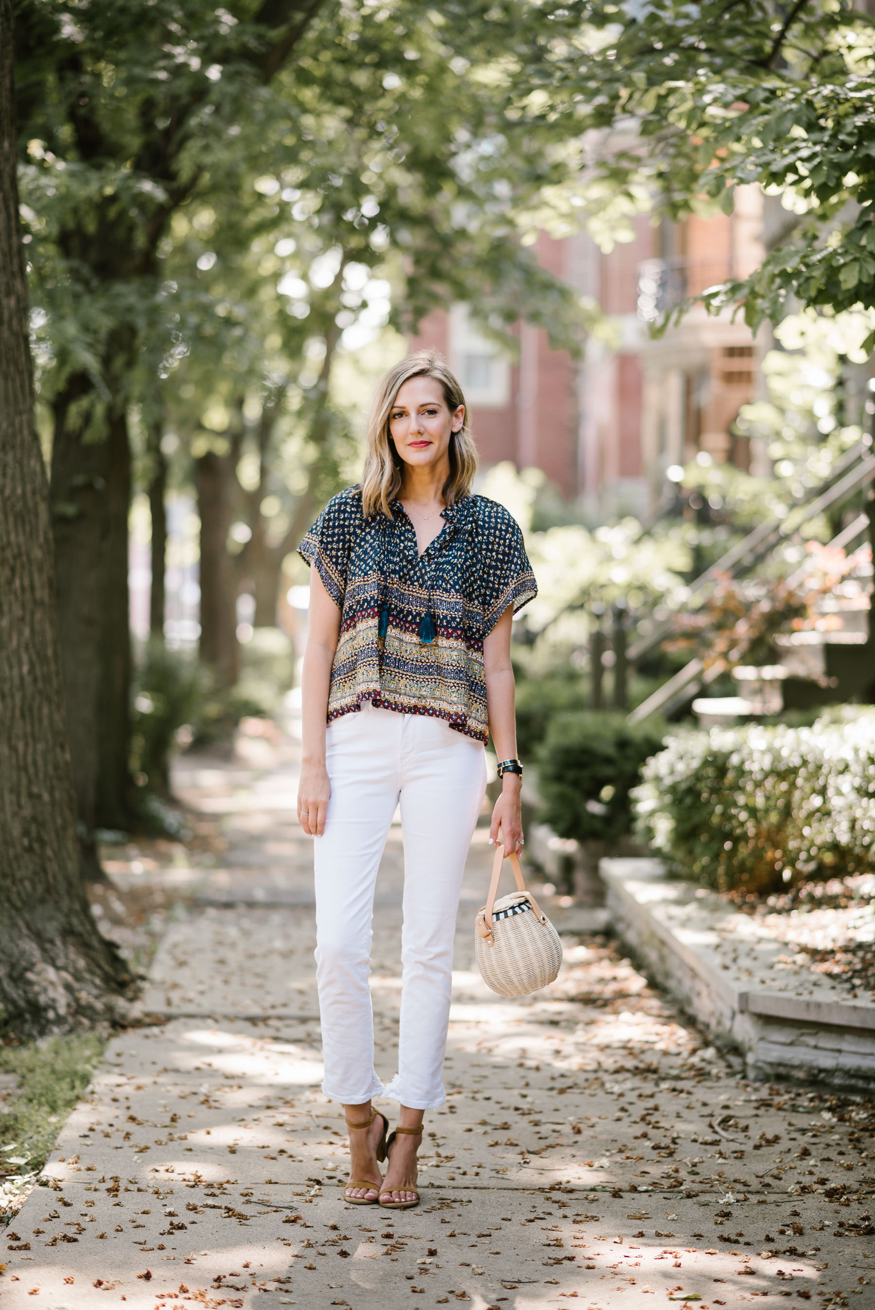 sea silk top outfit white jeans summer