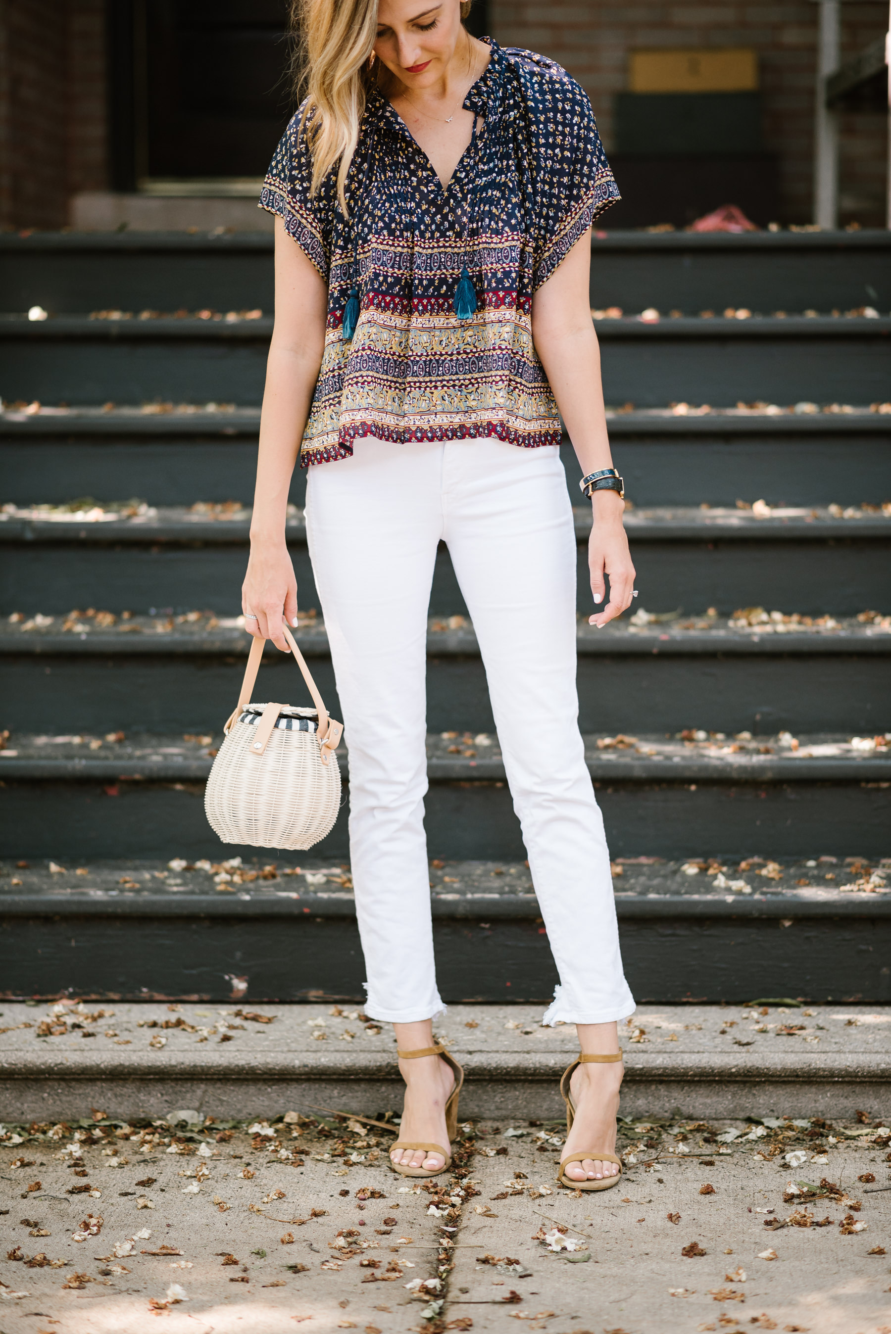 sea silk top outfit white jeans summer