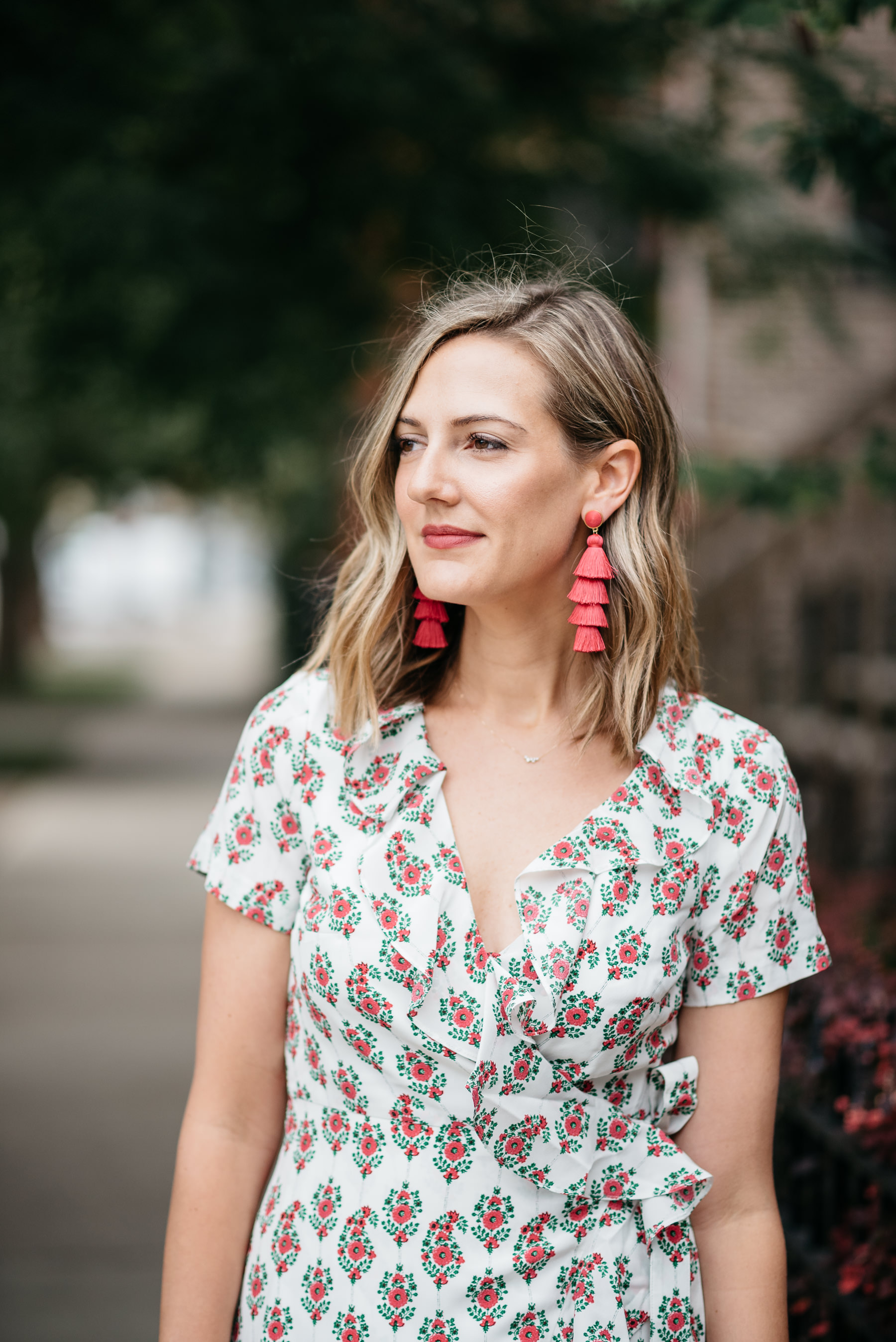 floral fall dress statement earrings wavy lob floral fall dress statement earrings wavy lob