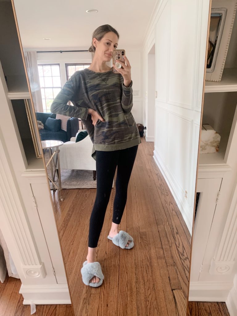 daily outfit camo slippers