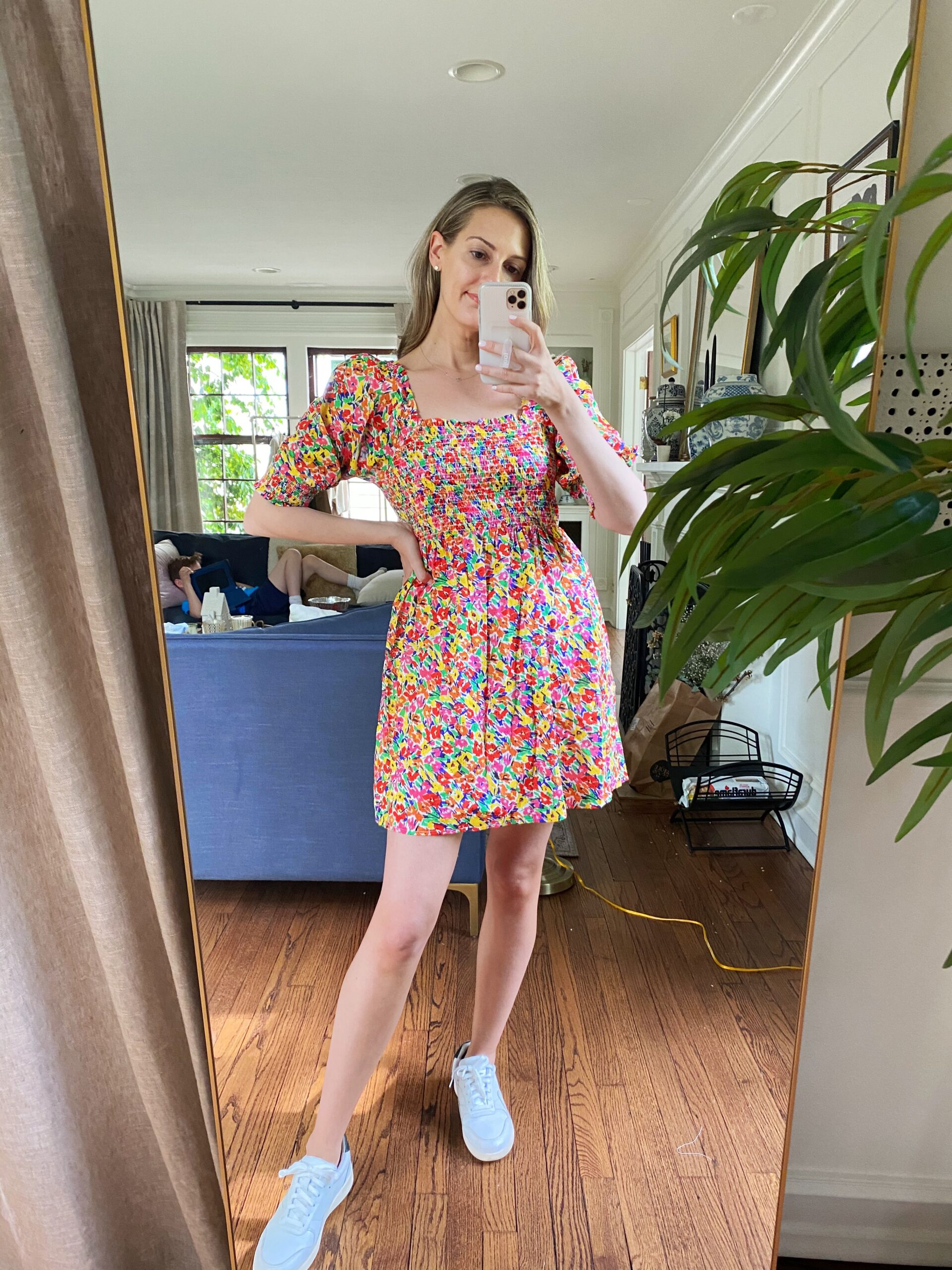 woman wearing floral dress by Target Rixo Dress 
